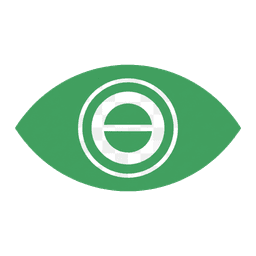 An AI eye with a green scan line